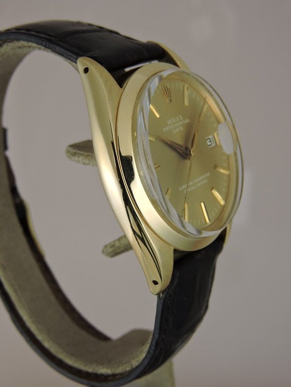 1962 Rolex Oyster Perpetual Date 18k Gold - Serviced