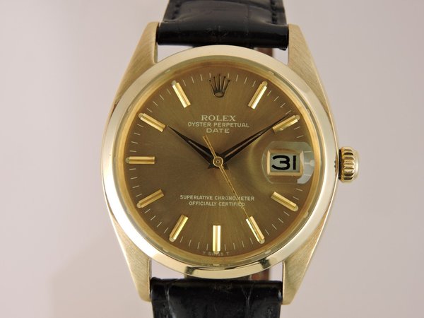1962 Rolex Oyster Perpetual Date 18k Gold - Serviced